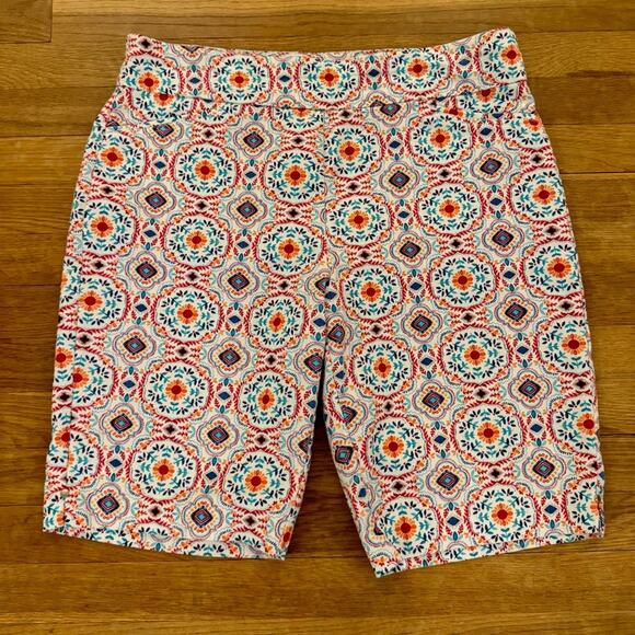 Croft & Barrow blue red floral casual golf shorts size 14
 b10 - Picture 1 of 5